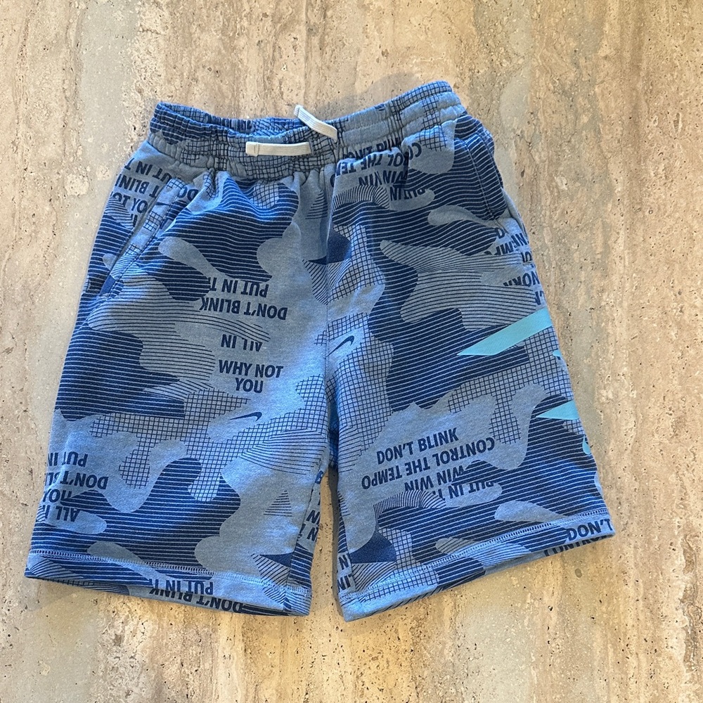 Nike boys‎ sweat shorts blue large EUC